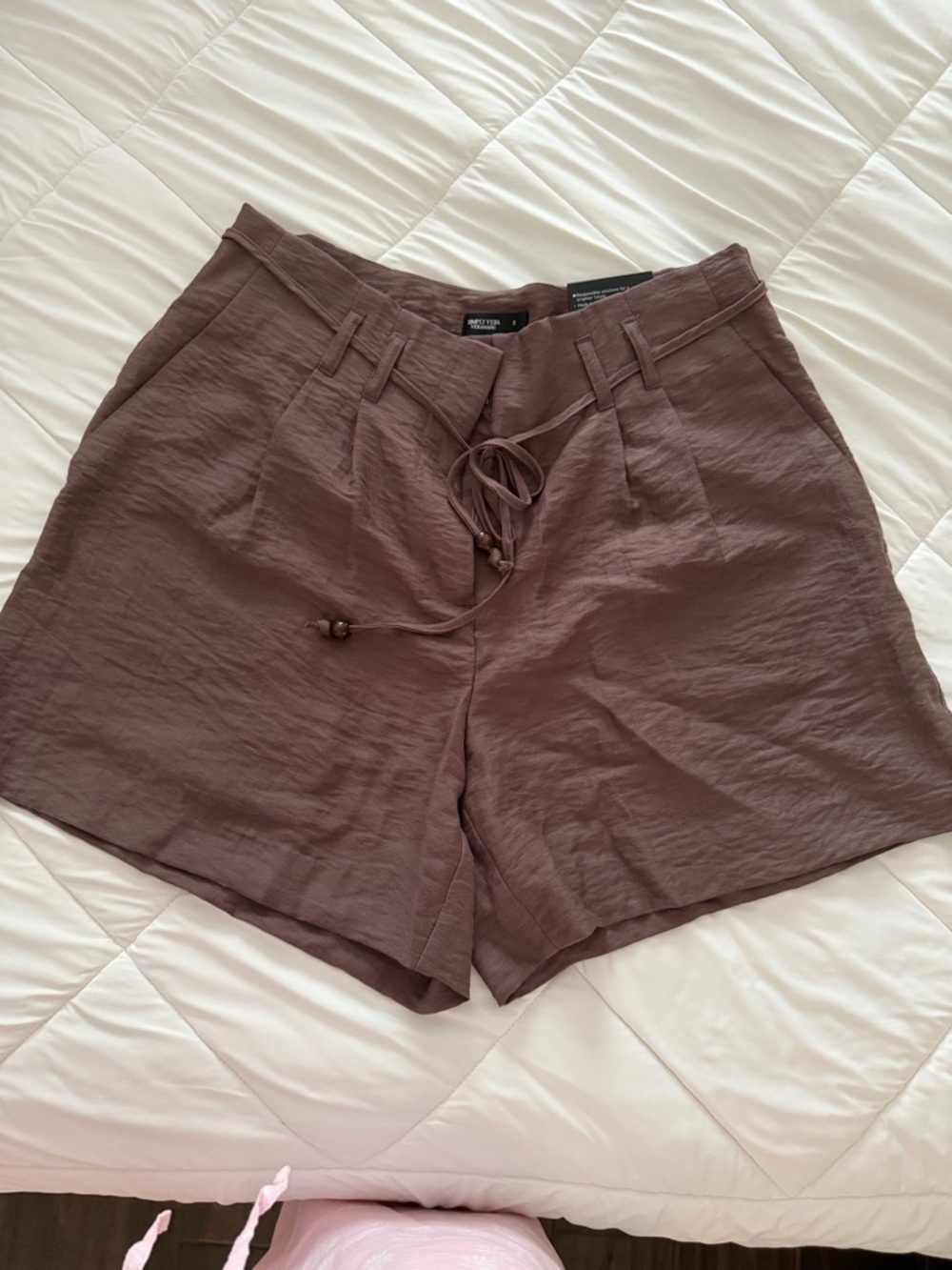 Vera Bradley Tie-Waist High-Rise Shorts - Brown